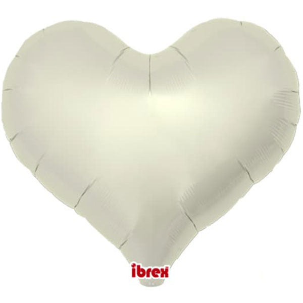 Metallic Ivory Jelly Heart Foil 18"