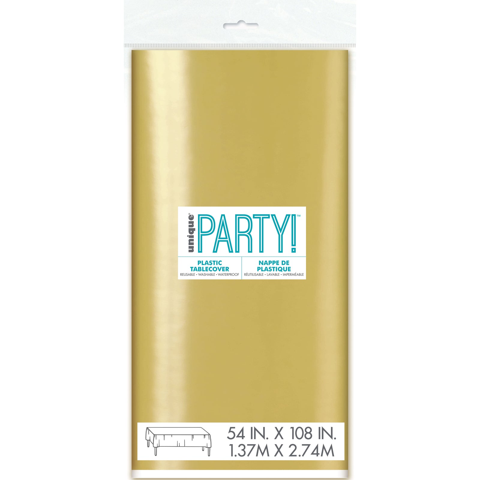 Gold Foil Plastic Tablecloth