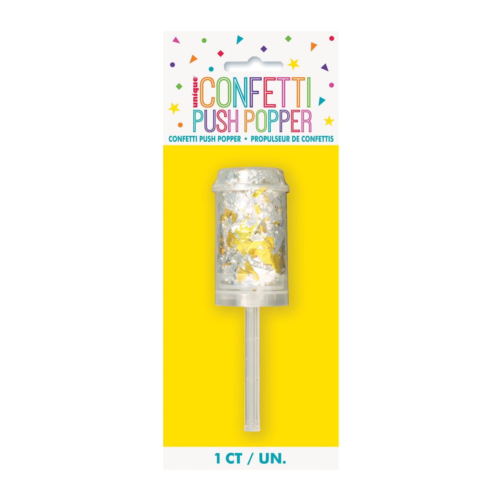 Gold & Silver Foil Confetti Push Popper