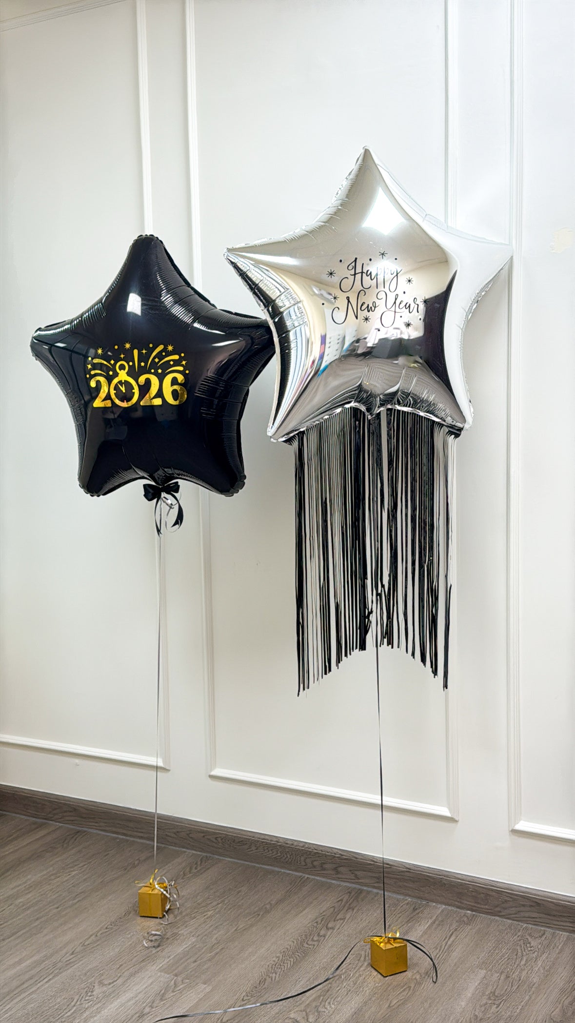 New Year Star & Fringe Balloon Set