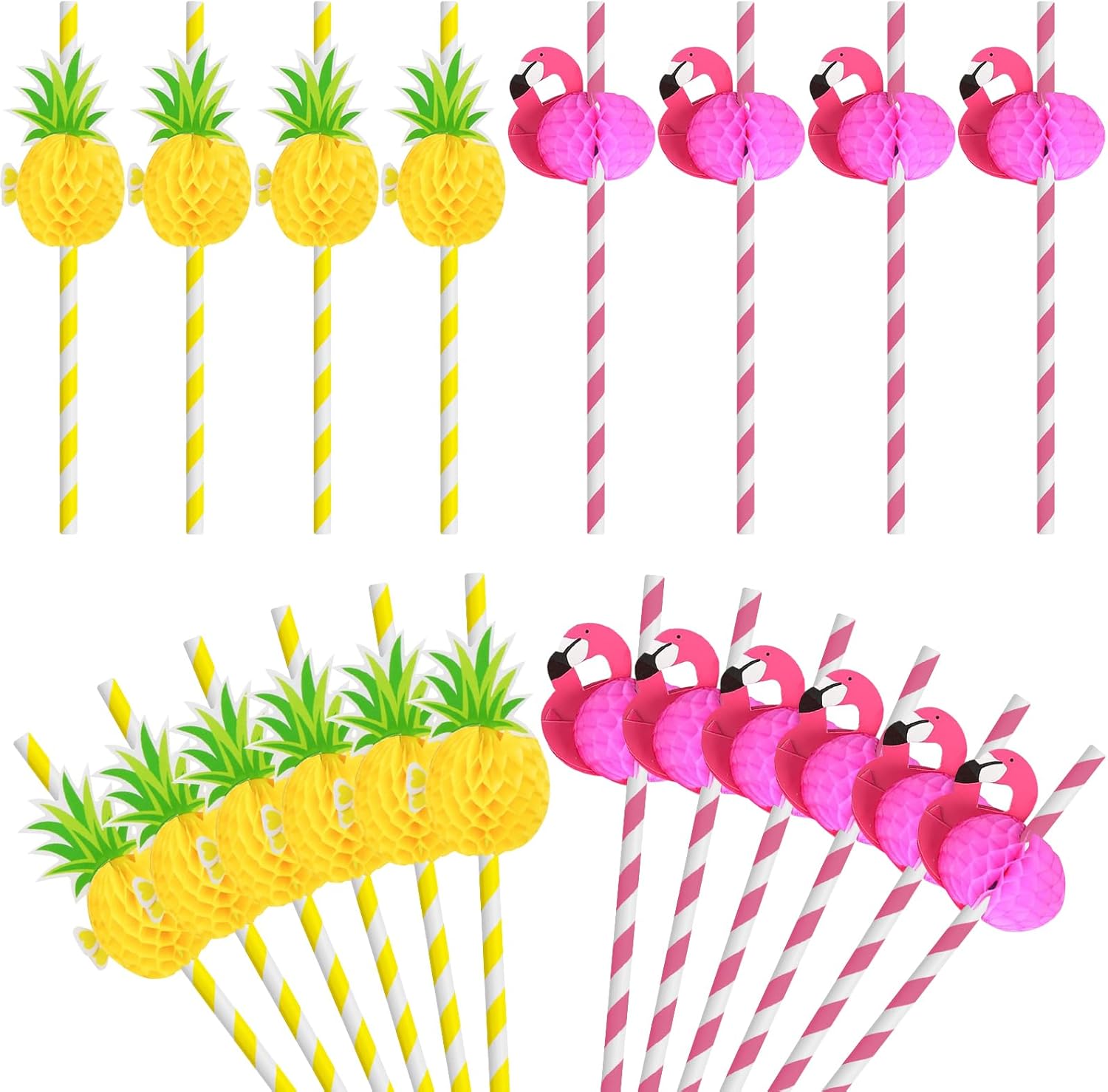 Tropical Fruit Paper Straws