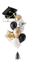 Black Grad Cap & Diploma Balloon 25"