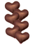 Metallic Brown Jelly Heart Foil 18"
