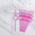 Pink Bridal Straws Decorations Set
