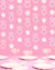 Decorative string with diamond ring and circle patterns on a pink background with table settings.