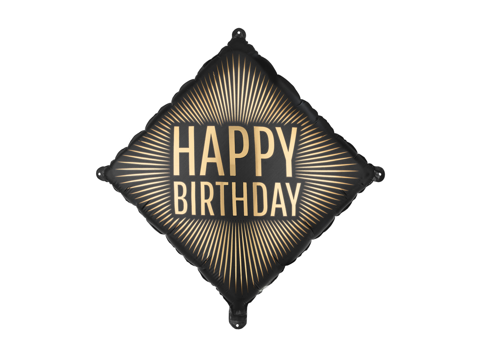 Happy Birthday Black Foil Balloon