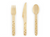 Gold Stars Wooden Cutlery Set