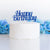 Happy Birthday Blue Glitter Topper