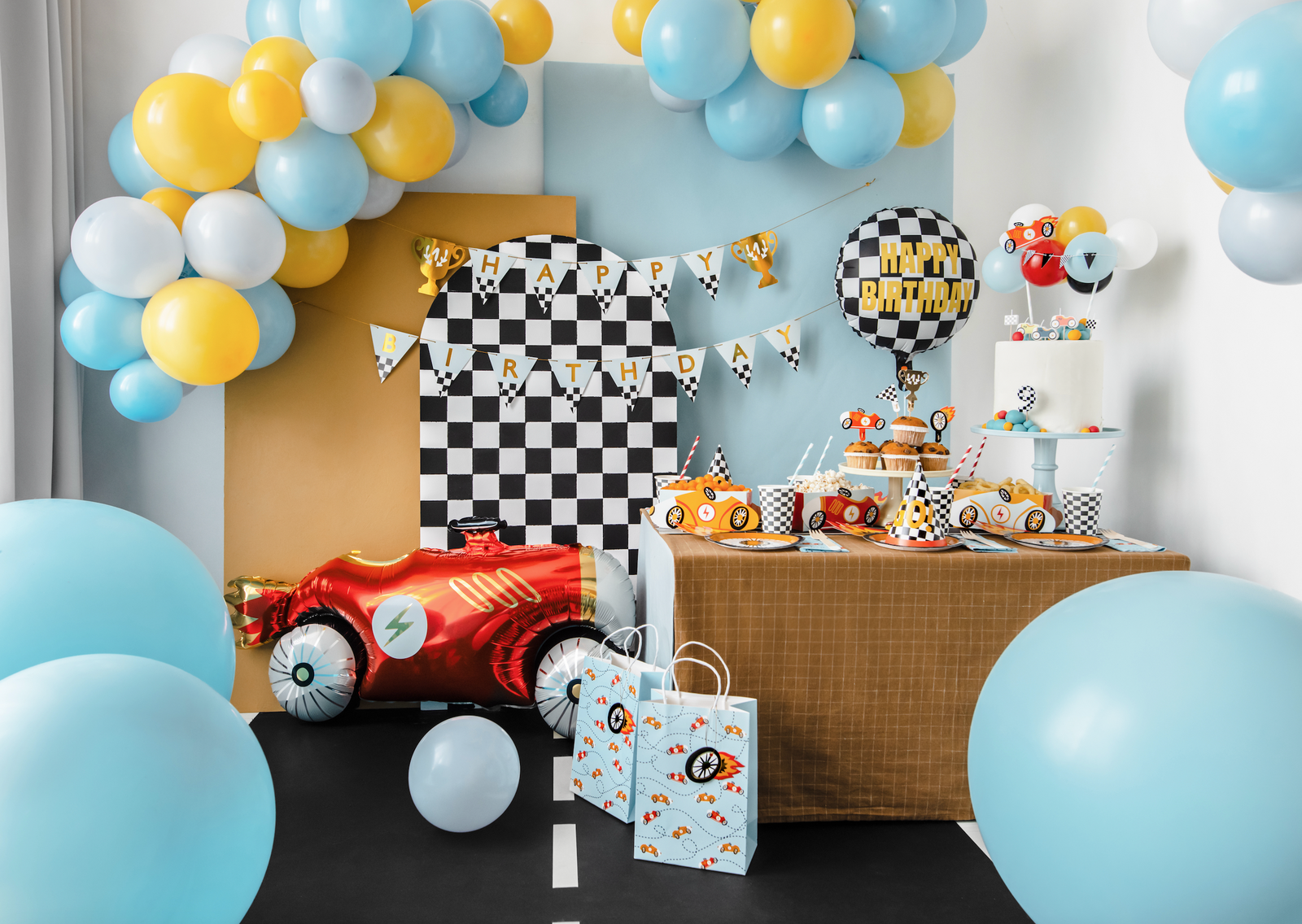 Happy Birthday Trophy Cup Banner
