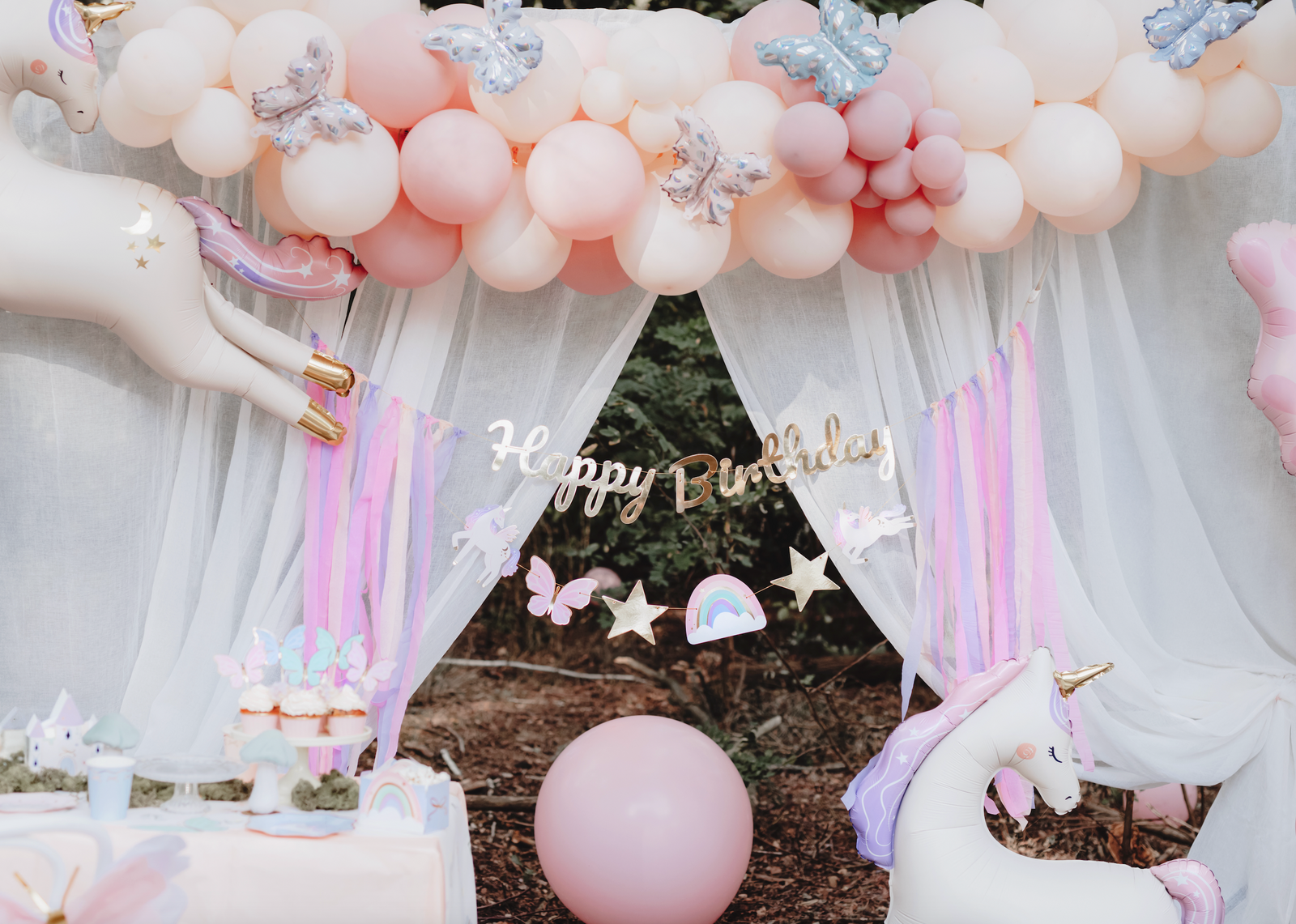 Happy Birthday Unicorn Banner