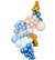 Luxe Light Blue, Nude & Gold Chrome Balloon Arch