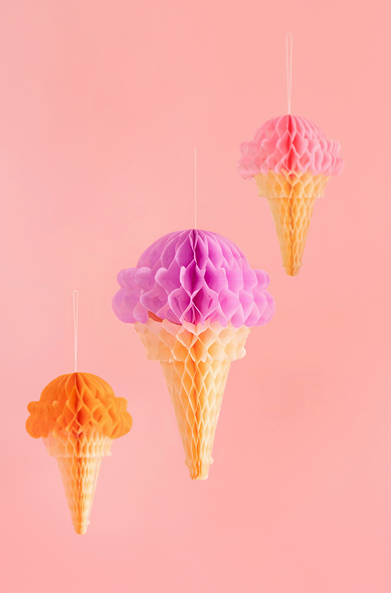 Ice Cream Tissue Paper Decorations