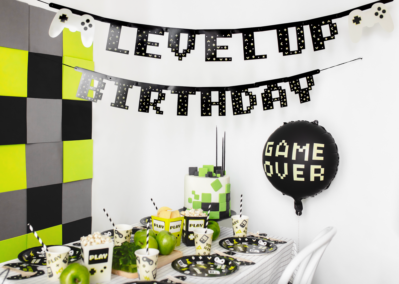 Level Up Birthday Banner