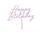 Matte Purple Happy Birthday Cake Topper