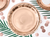 Metallic Rose Gold Round Plates