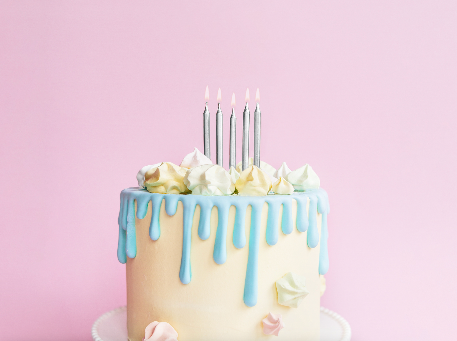 Mini Silver Birthday Candles