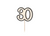 Number 30 Birthday Candle
