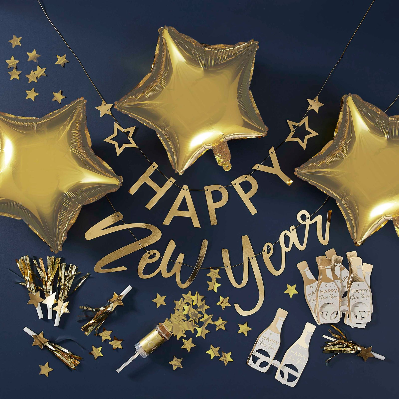 Gold New Years Eve Party In a Box