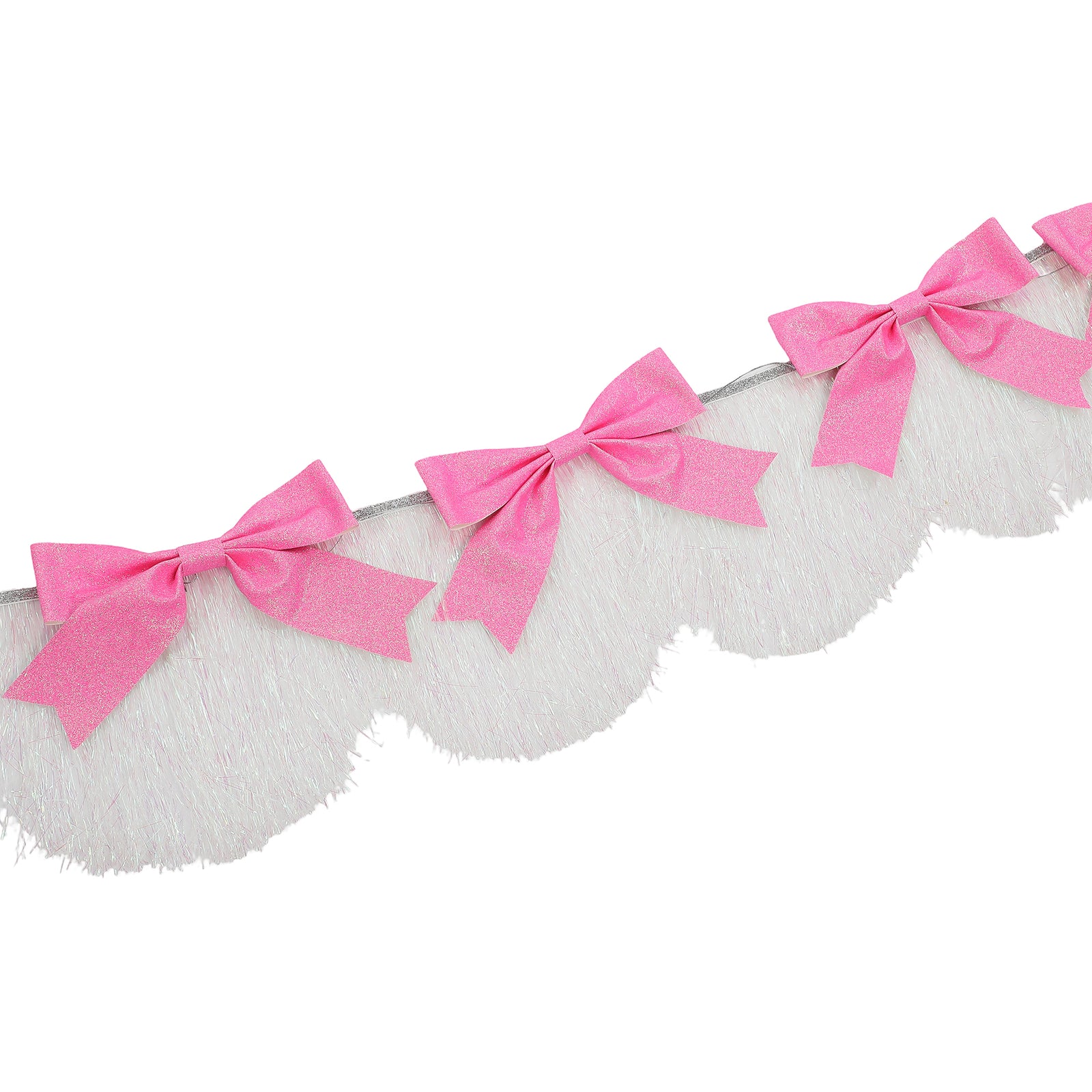 Glitter Bows & Fringe Garland