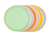 Pastel Plates with Scalloped Gold Foil