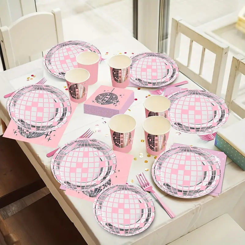 Pink Disco Ball Napkins