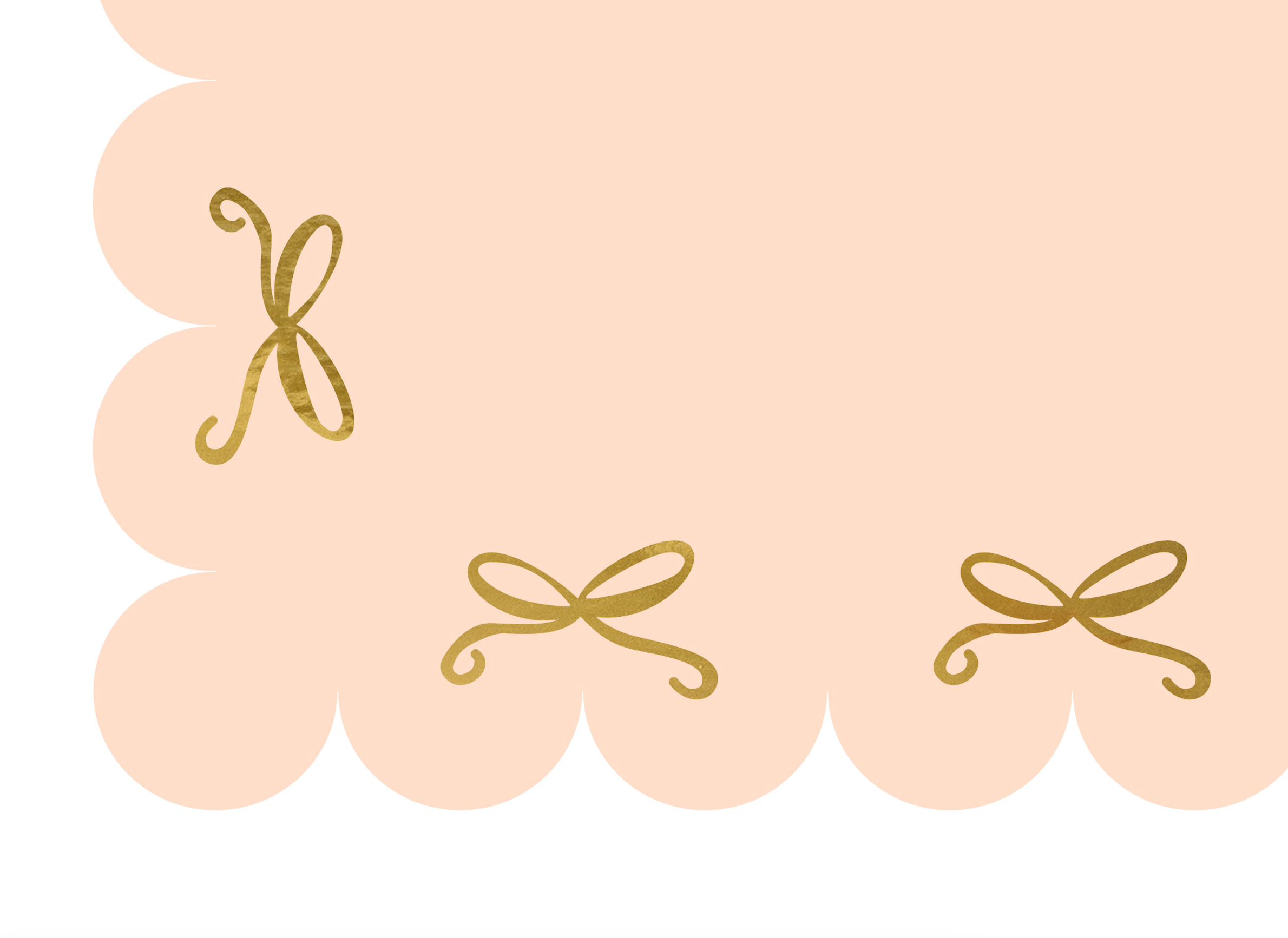 Pink Tablecloth with Gold Bow Print