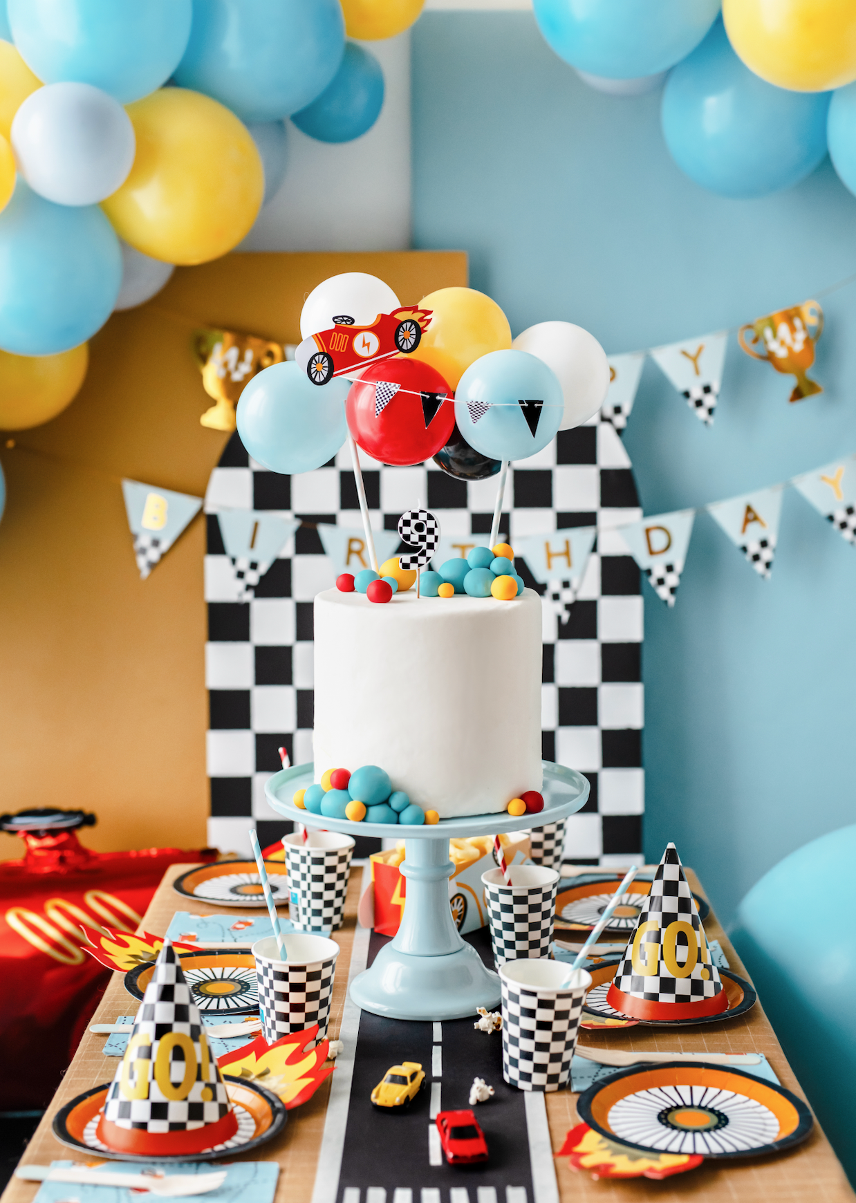 Race Track Long Table Runner