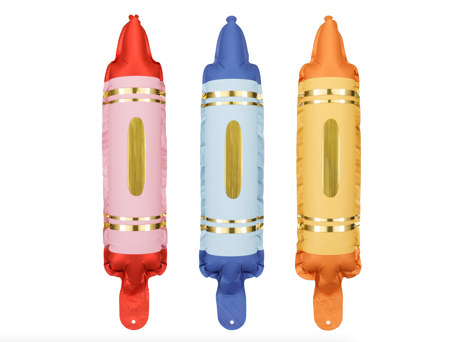 Red Crayon Foil Balloon