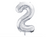 Metallic Silver Foil Balloon Number