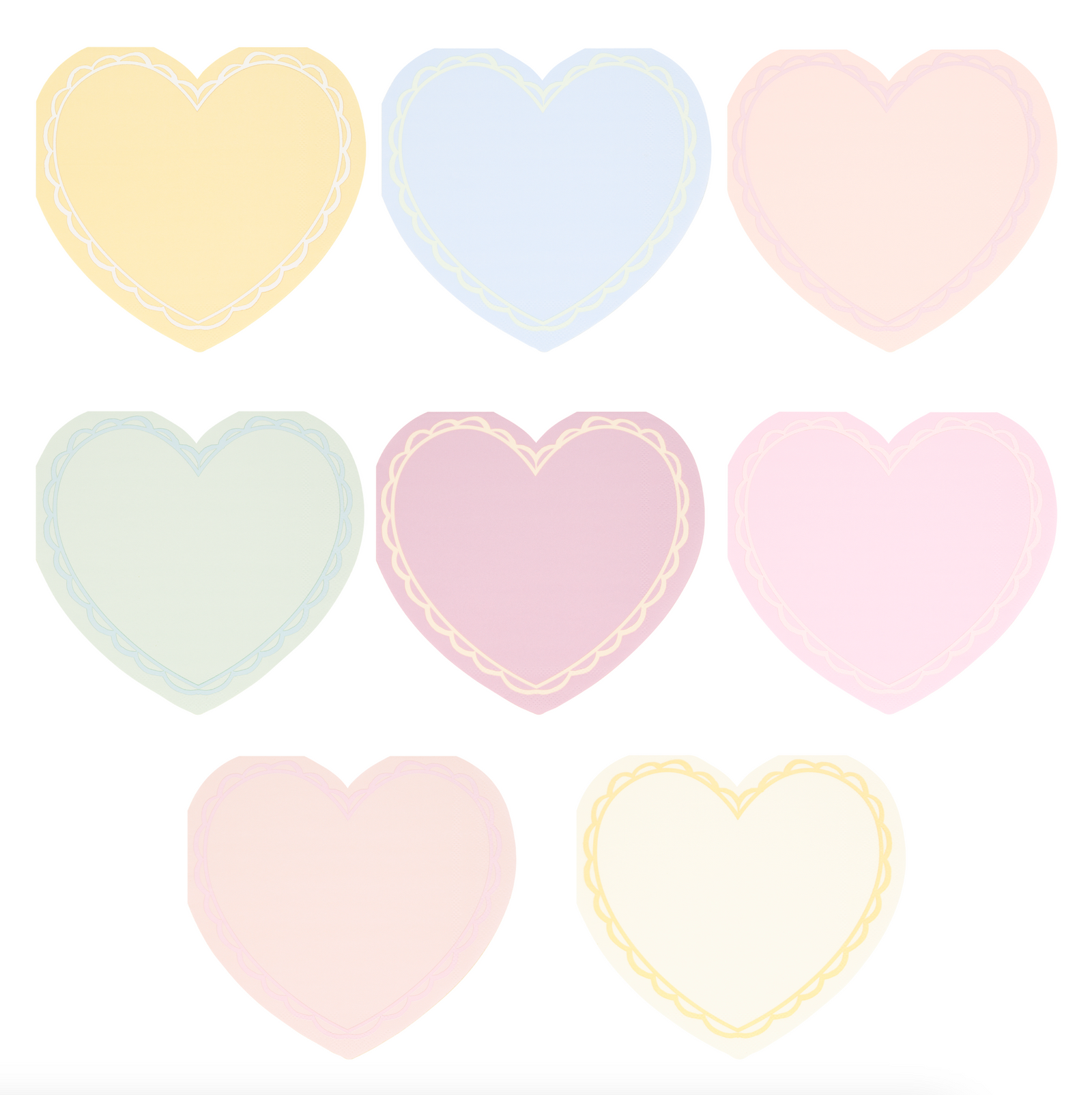 Pastel Heart Small Napkins
