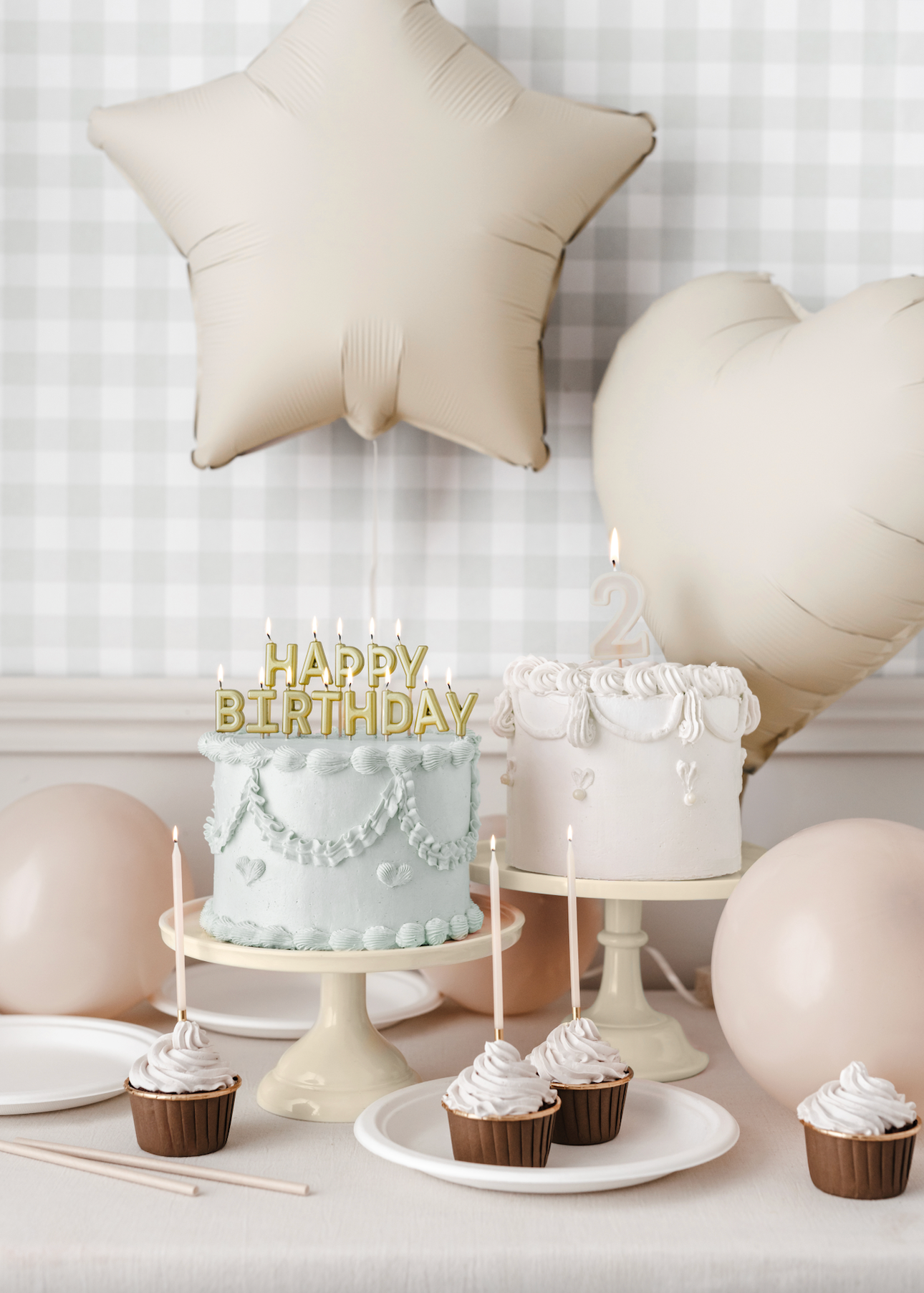 Cream Mini Cake Stand