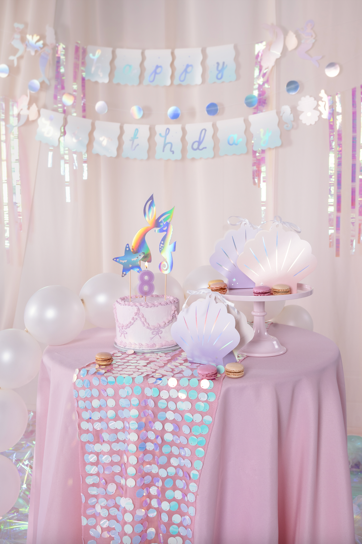 Iridescent Sequin Table Runner