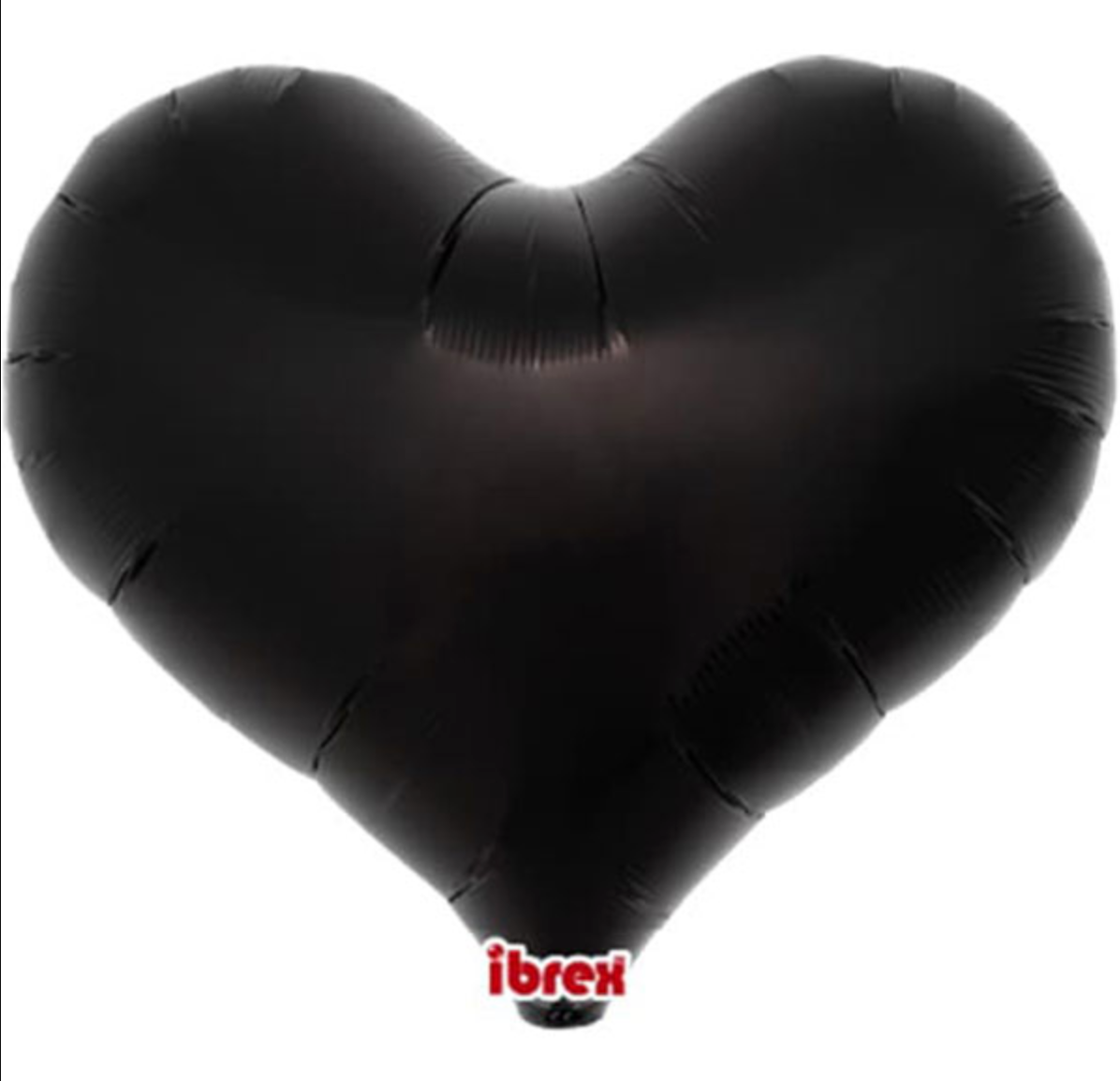 Metallic Black Jelly Heart Foil 18"
