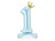 Sky Blue Standing Number 1 Foil Balloon