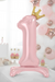Blush Pink Standing Number 1 Foil Balloon
