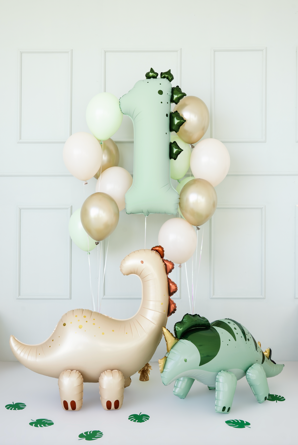 Mint Number 1 Dinosaur Foil Balloon