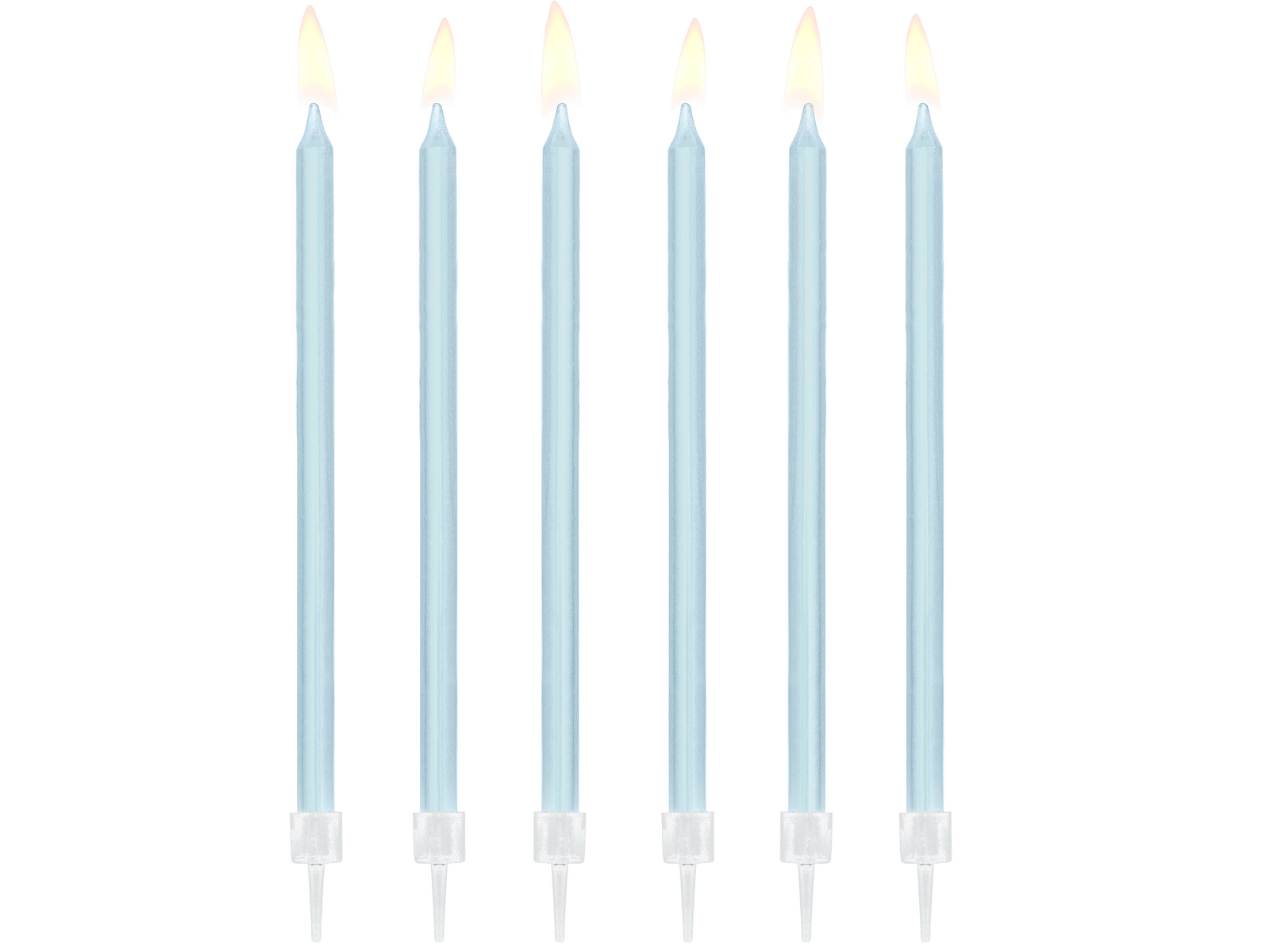 Tall Light Blue Birthday Candles