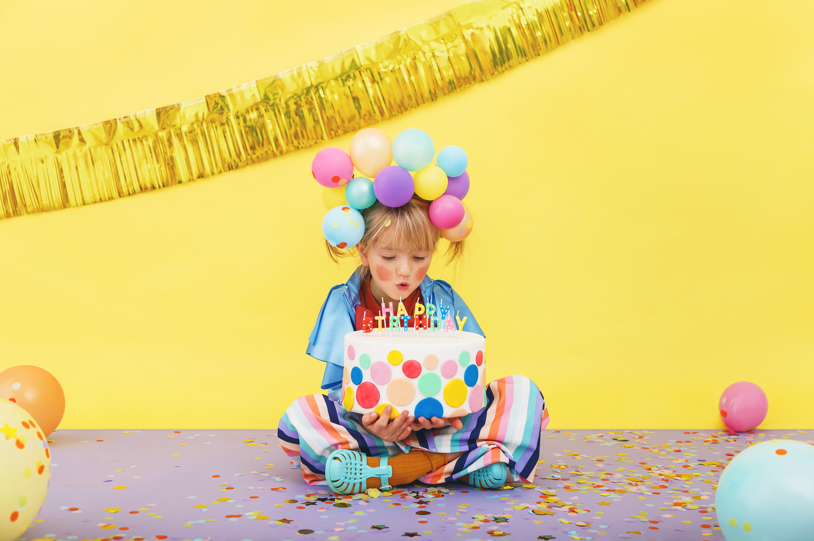 Happy Birthday Polka Dots Candles