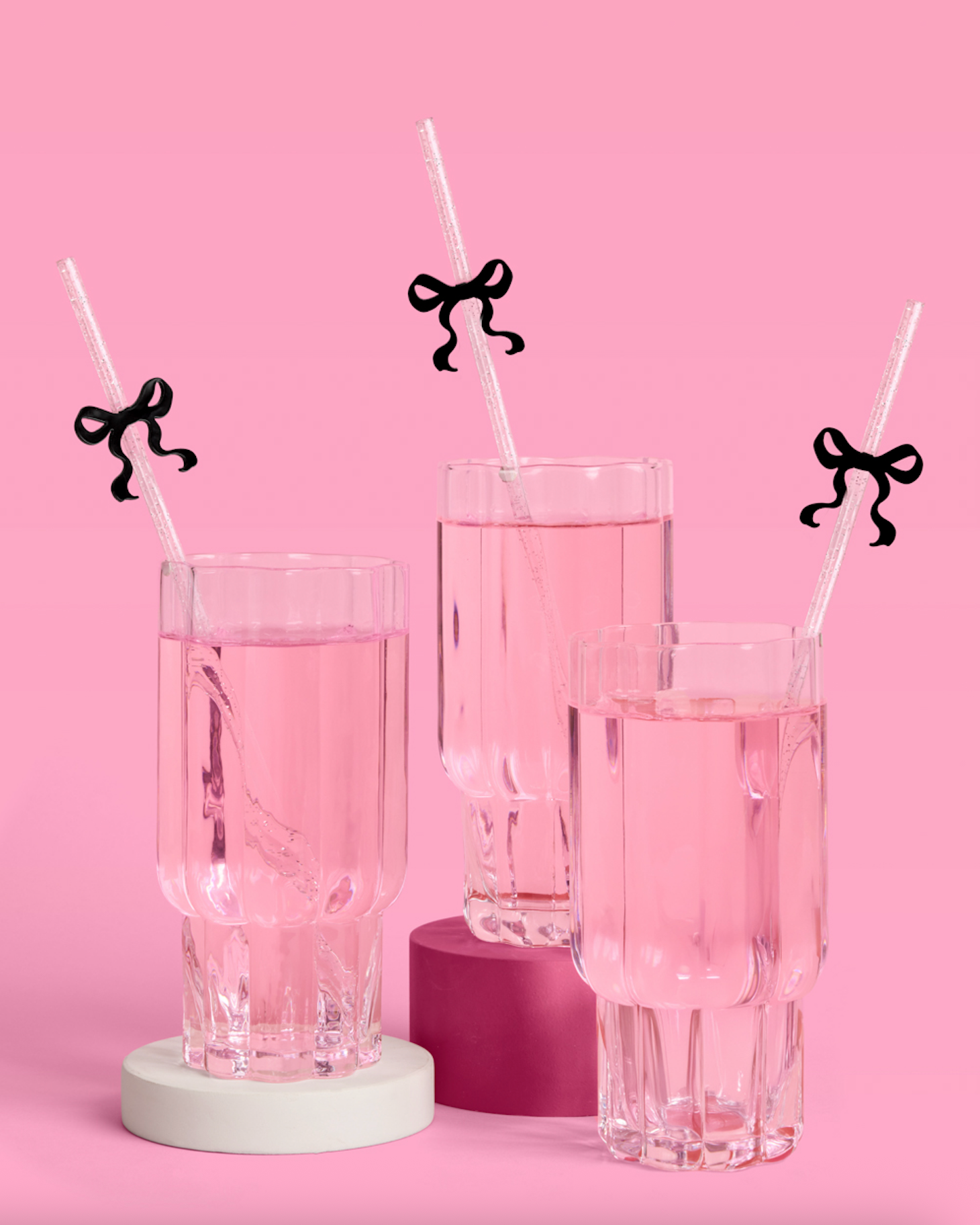 Little Black Bow Straws