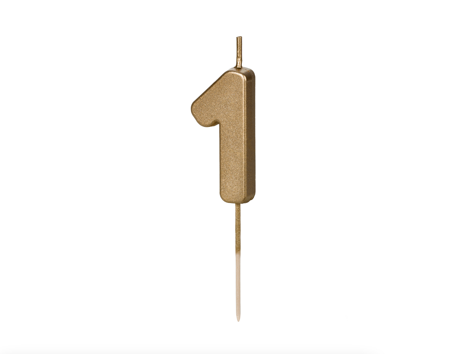 Gold Number Birthday Candle