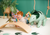 Green Standing Triceratops Balloon