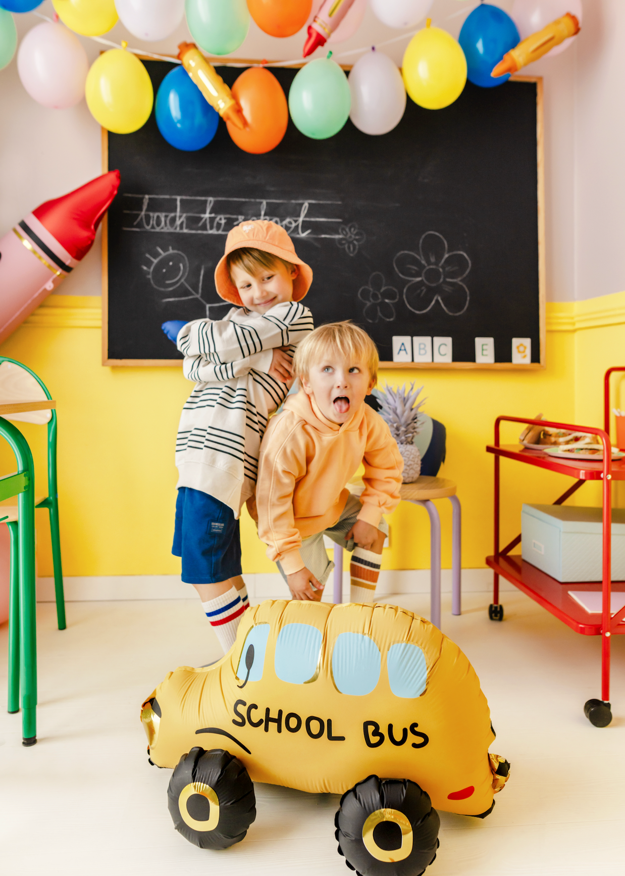 School Bus Foil Balloon