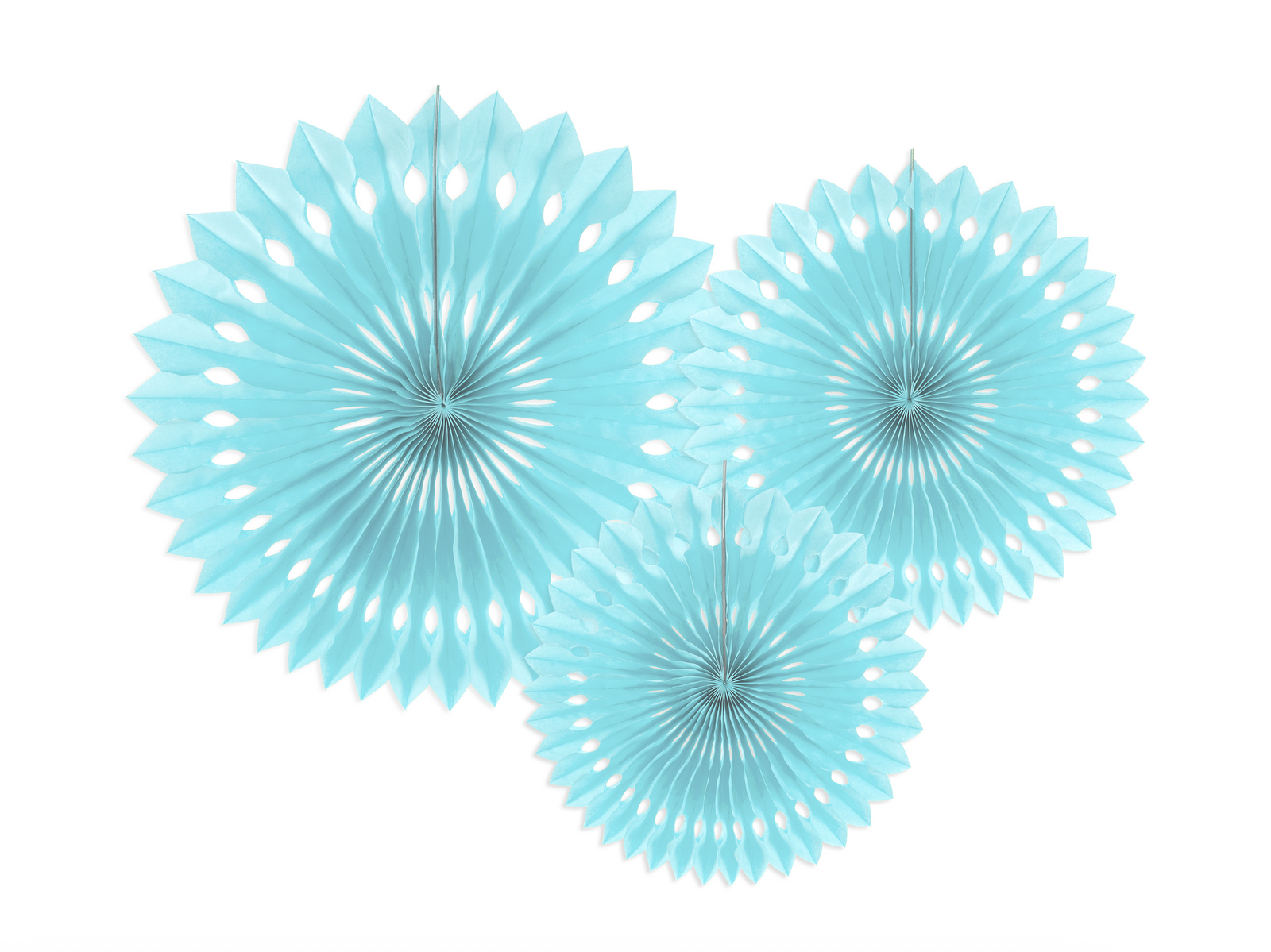 Light Blue Decorative Tissue Rosettes