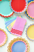 Rainbow Ric Rac Dinner Plates