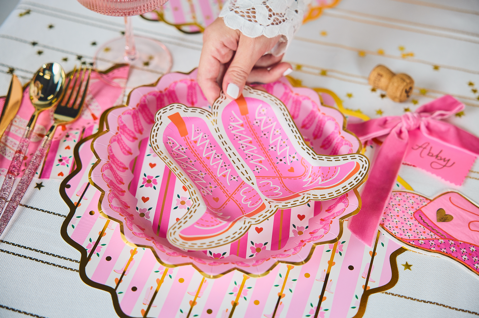 Cowboy Boot Dessert Plates