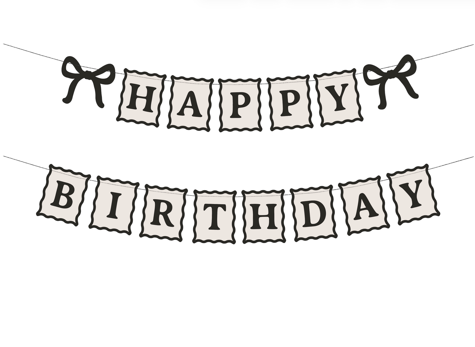 Happy Birthday Bows Banner