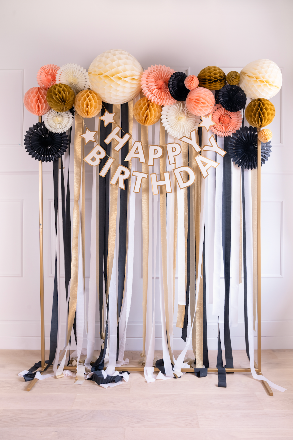 Light Peach Mini Honeycomb Ball Decoration