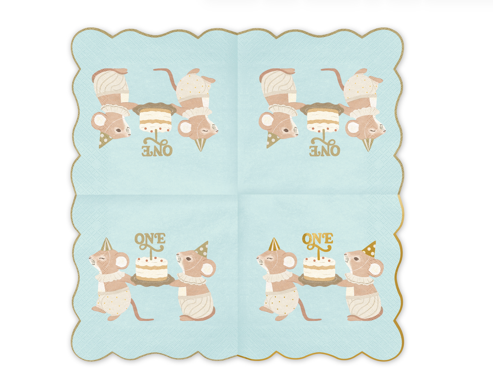 Blue One Mice Paper Napkins