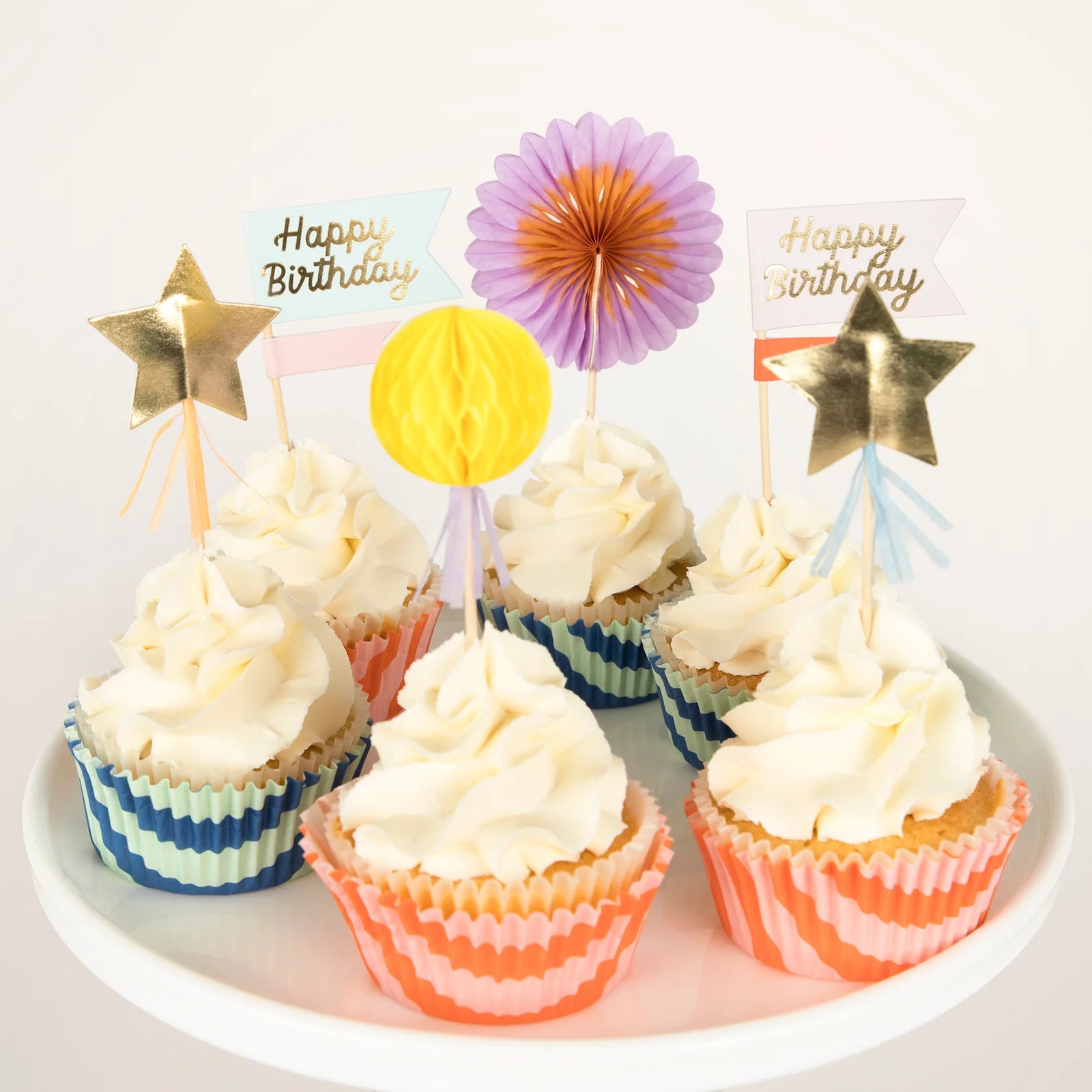 Stripe Party Cupcake Kit