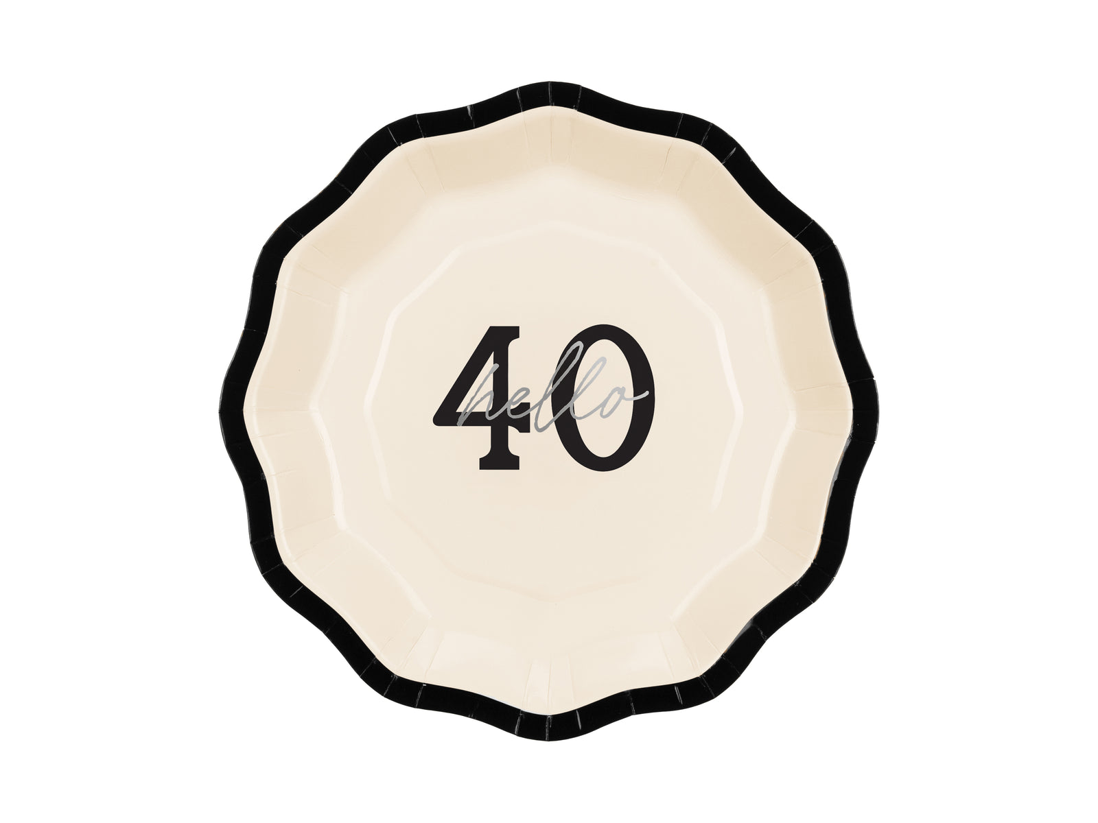 “Hello 40” Paper Plates